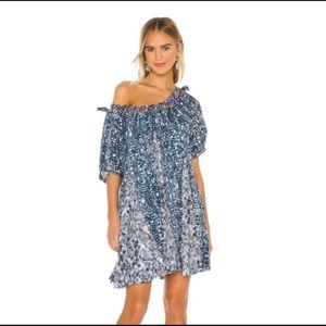 Free People Jet Set Mini Dress M Medium Indigo